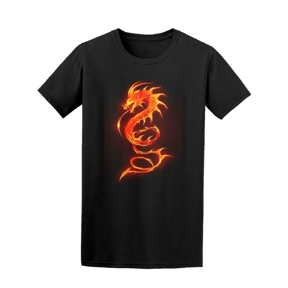 Fire Dragon In Flames T-Shirt Men -Image by Shutterstock, Male Medium
