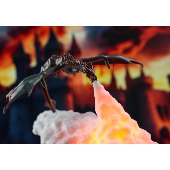Fire Dragon Lamp Light, 3D Printed Night Light LED Moon Light Gift for Boys and Girls Bedroom Kids Room with USB Rechargeable (Fire Dragon)