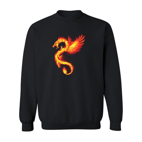 Fire Dragon Sweatshirt Men -Image by Shutterstock, Male Medium