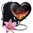thumbnail image 1 of Fire Dragon's Descent Urns For Ashes Adult Male Large - Burial Urns For Adult Human Ashes - Heart Cremation Urns For Human Ashes Adult Female - Urns Large Adult - Ashes Urns Human Remains ( 8 inch), 1 of 5