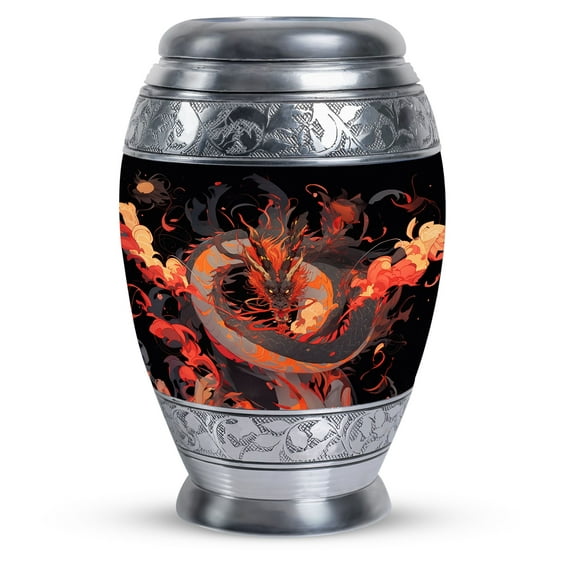Fire Dragon's Keepsake Urn For Human Ashes - Mom Urns For Human Ashes - Urns For Human Ashes Adult Male Dad - Memorial Urns For Human Ashes - Small Cremation Urns For Human Ashes (Size - 3inch, Pcs1)