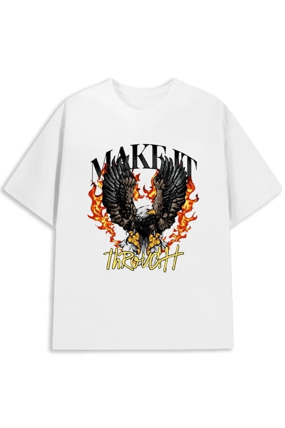 Fire Eagle T-Shirt Mens Eagle white spring and summer clothing freedom graphic Fashion Unisex Shirt Printed tshirts Classic Unisex Shirt Cotton tshirts