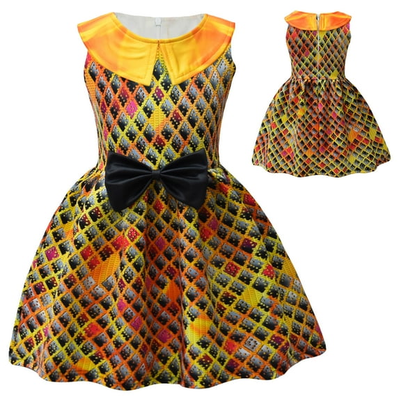 Fire Element Cosplay Dress for Girls Halloween Ember Costume Fancy Dress, Size 3-9T