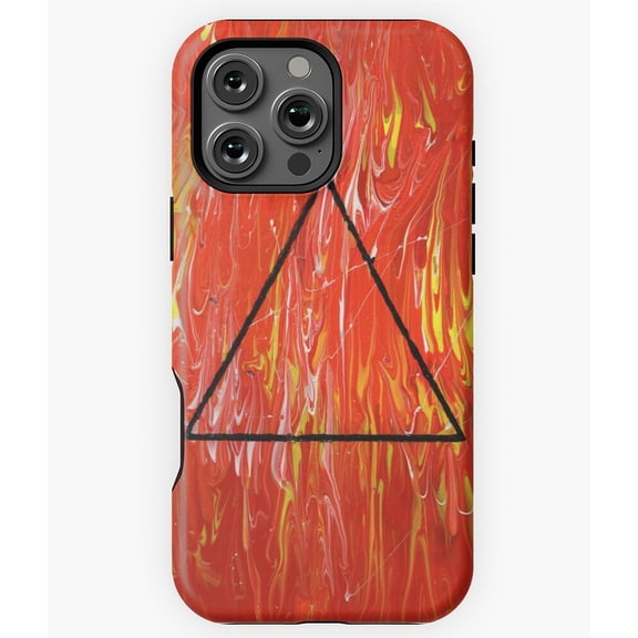 Fire Element Symbol Phone Case for iPhone 16 15 14 13 12 11 Pro Max