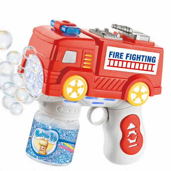 Fire Engine Bubbles Machine for Kids with 1000 Colorful Automatic Bubbles, Lights & Sound, Bubble Maker Blowers for Age 3+ Birthday Gifts