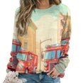 thumbnail image 1 of Fire Engine Car Truck Mom Sweatshirt For Women Long Sleeve Pullover, 1 of 7