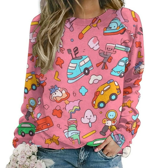 Fire Engine Car Truck Mom Sweatshirt For Women Long Sleeve Pullover
