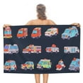 thumbnail image 1 of Fire Engine Car Truck Oversized -Washed Lightweight Quick Dry Beach Towels - 32"x63", 1 of 7