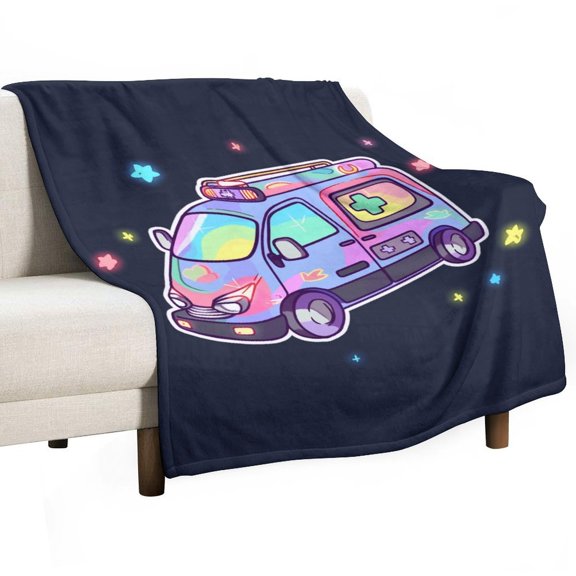 Fire Engine Car Truck Soft Cozy Warm, Lightweight And Plush Flannel Throw Blankets - Perfect for Couch, Bed, Travel