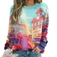 thumbnail image 1 of Fire Engine Car Truck Womens Casual Crewneck Sweatshirt Long Sleeve Tops Cute Pullover Loose Fit, 1 of 7