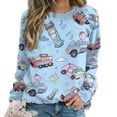 thumbnail image 1 of Fire Engine Car Truck Womens Oversized Sweatshirts Hoodies Crewneck Casual Tops Comfy FallWinter Clothes 2024, 1 of 7