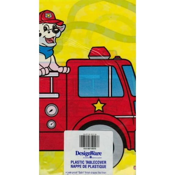 Various Dalmatian Station Fire Engine Table Cover, 1 Count