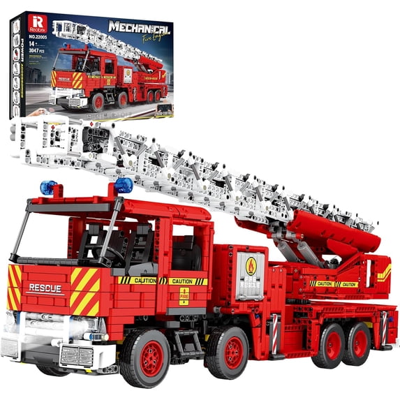 Fire Engine Truck Building Blocks Set,APP Remote Control RC Fire Engine Toy Set 22005,Emergency Vehicle Building Toys, Large Fire Truck Model Car Toy,3047 PCS