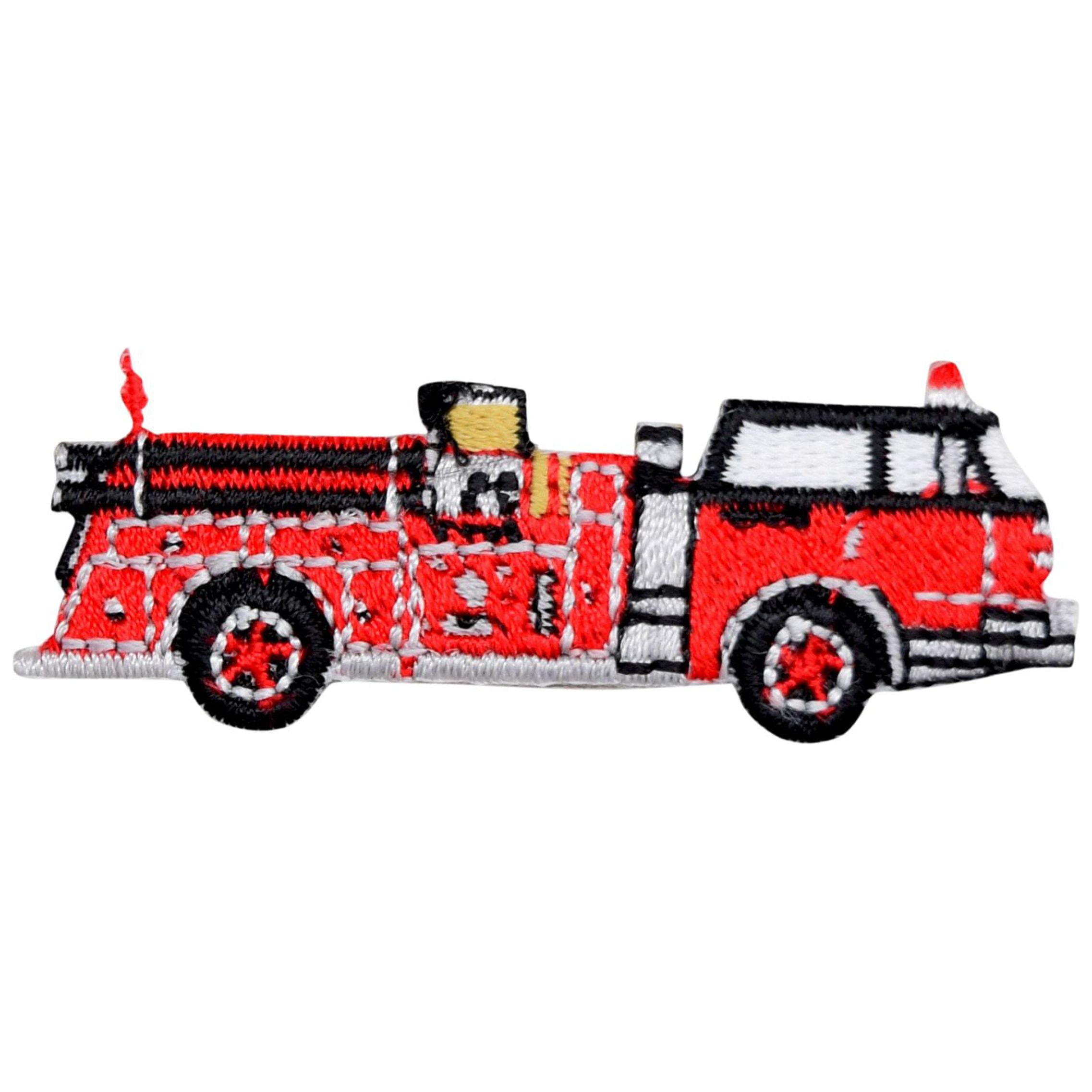 Patch Ricamato A Ferro Da Stiro O Da Cucire – Camion Dei Pompieri Per Bambini – Distintivo 10,5 Cm