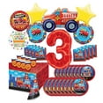 thumbnail image 1 of Fire Engine Truck Party Supplies 8 Guest Decoration Kit and Rescue 3rd Birthday Balloon Bouquet, 1 of 7