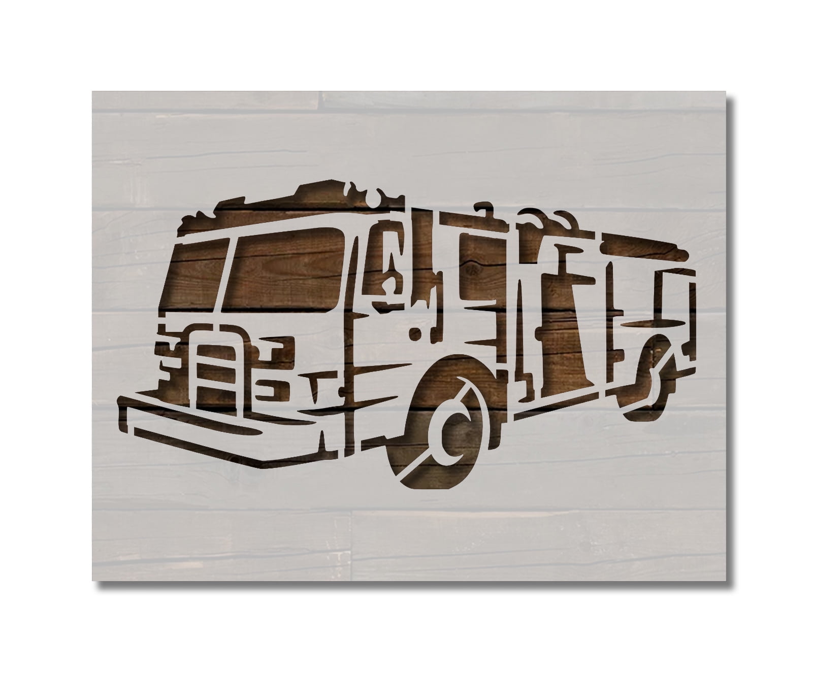 Fire Engine Truck Vehicle Stencil Template Reusable 8.5 x 11 for Painting on Walls, Wood, Etc. By Stencilville - Walmart.com fire-engine-truck-vehicle-stencil-template-reusable-8-5-x-11-for-painting-on-walls-wood-etc-by-stencilville-walmart-com