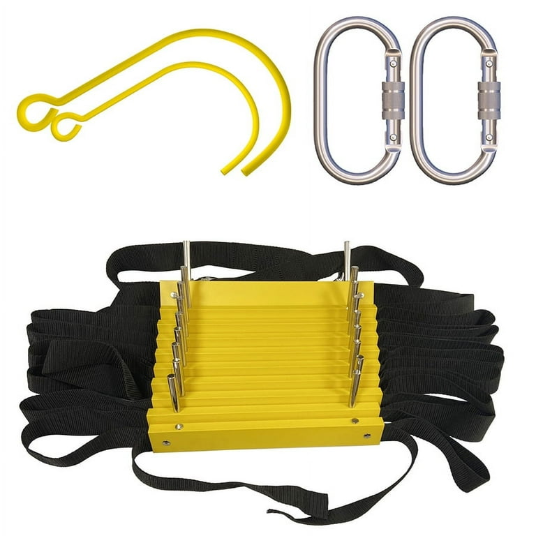 300cm Fire Ladder, Safety Rope Ladder with Hook for Kids and