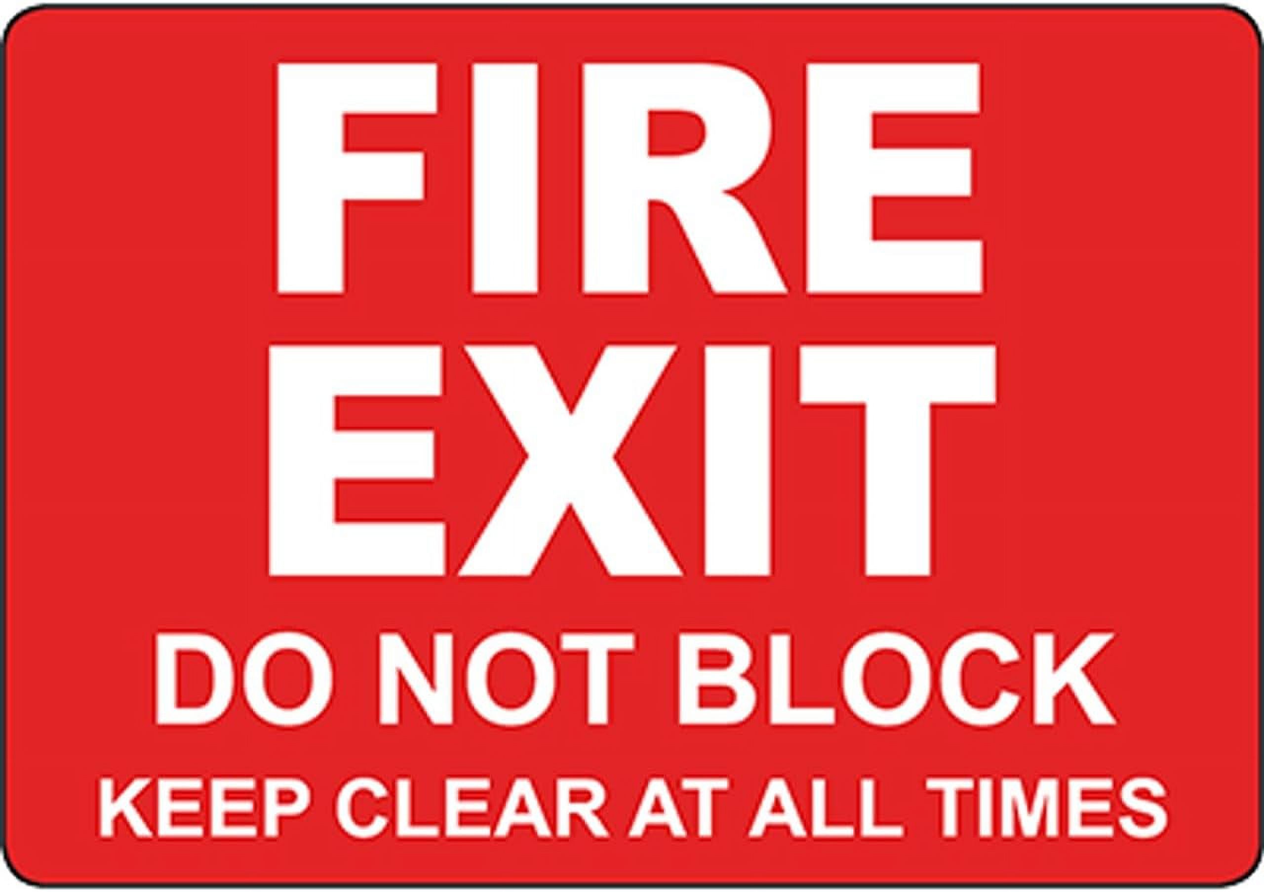 Fire Exit Do Not Block Keep Clear At All Times Sign, SKU: S-1641