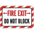 thumbnail image 1 of Fire Exit Do Not Block Sign, 1 of 1