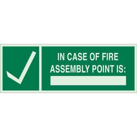 fire exit sign, brady, 90930, 5"hx14"w