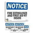 thumbnail image 1 of Fire Extinguisher And First Aid Kit Inside OSHA Notice Vinyl Decal Label 7 Inch x 5 Inch - 5 Pack, 1 of 6