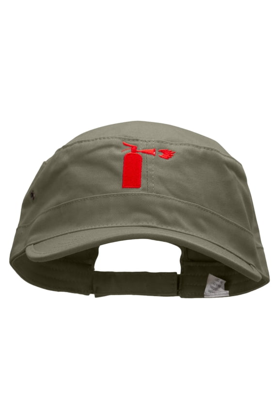 Fire Extinguisher Big Size Trendy Army Style Cap - Olive XL-3XL