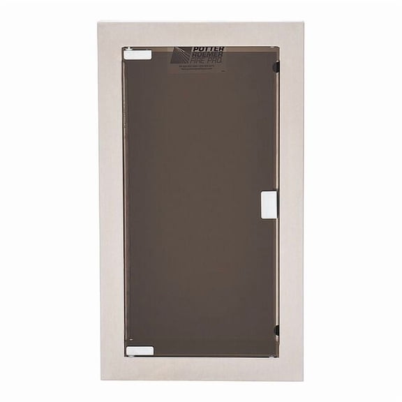 Fire Extinguisher Cabinet, Semi Recessed, 26 3/4 in Height, 10 lb