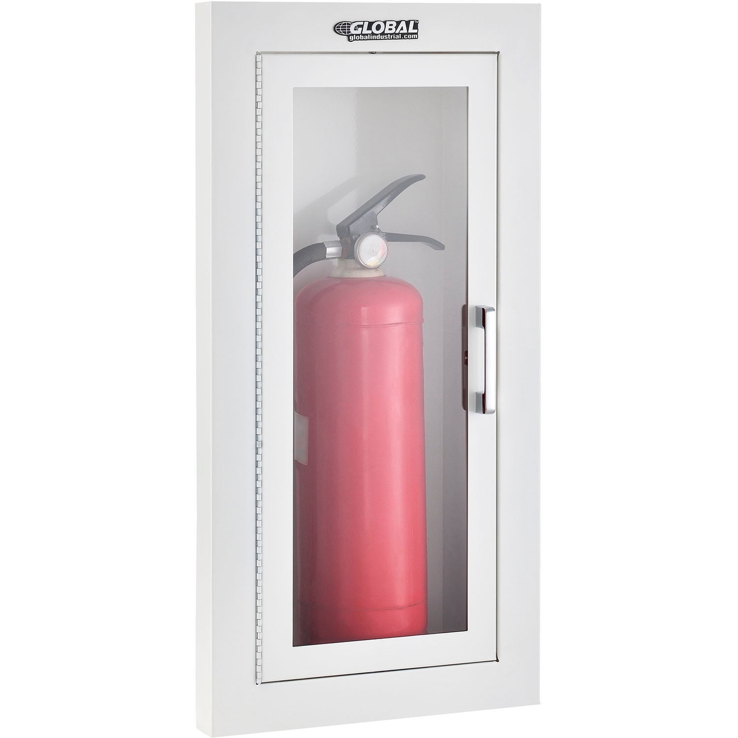 Global Industrial Fire Extinguisher Cabinet Semi-Recessed Fits 2-6.5 Lbs.