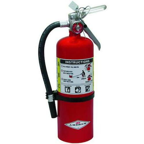 Amerex Fire Extinguisher, Class ABC, 3A:40B:C, Dry Chemical, 5 lb Capacity, 18 ft Range