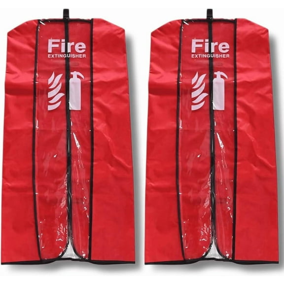 Fire Extinguisher Cover Large Size 6 Pack - Dust, Scratch Protective Cover - Fire Extinguisher Transparent Sleeve - Waterproof Weatherproof Protective Covering for Emergency extinguishers up to 10LBS