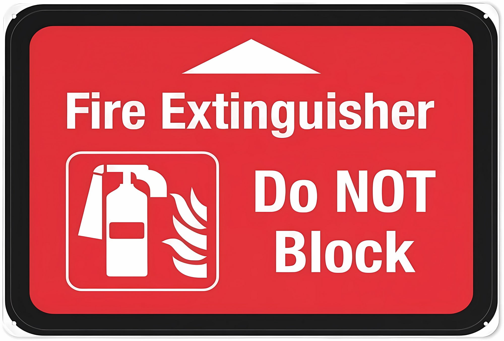 Fire Extinguisher Do Not Block (with Icon and Arrow) Sign - 8