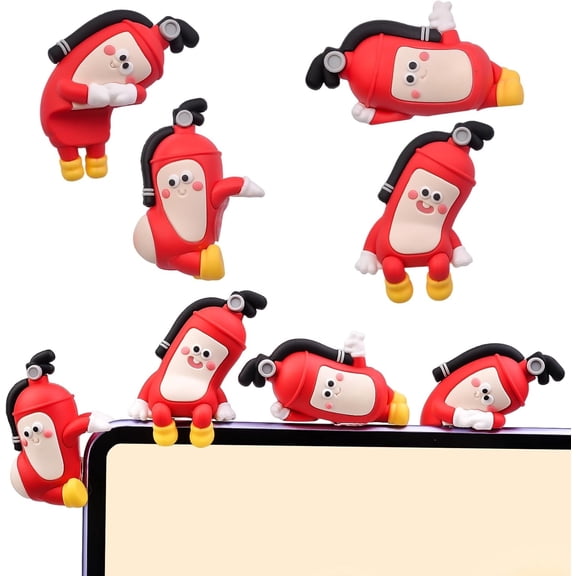 Fire Extinguisher Figurine,Cute Car Dashboard Mini Resin Fire Extinguisher Statue,Computer Monitor Decoration,Fun And Creative Decorations,Cute Car Accessories.