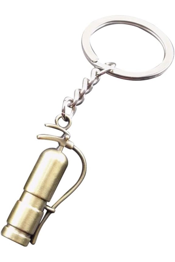 Fire Extinguisher Keychain Alloy Metal Keychain Gift for Firefighters