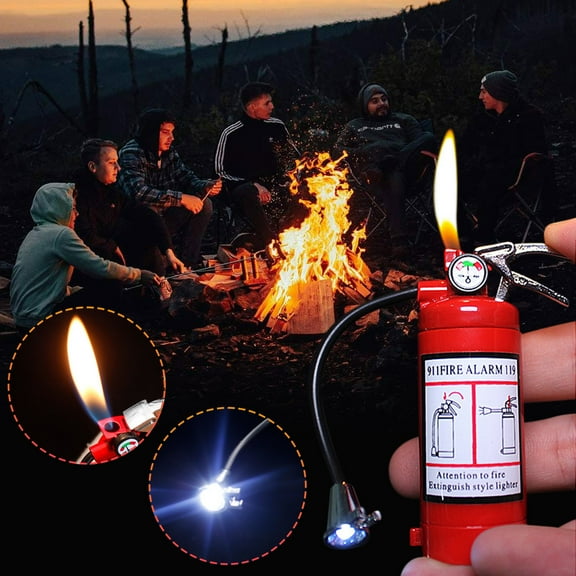 Fire Extinguisher Lighter Multifunctional Igniter Creative Design Unique Flame Tool Fun Gift