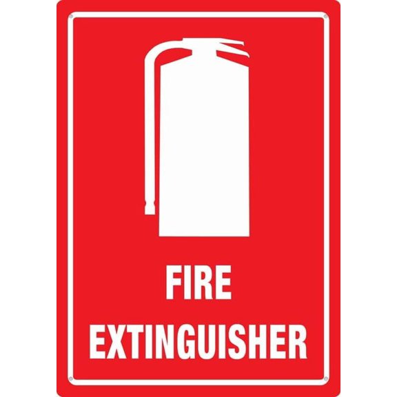 Fire Extinguisher Sign Outdoor, Uv Printed Rust Free Aluminum 12 X 8 In,Yard Sign For Home, Business, Driveway Alert