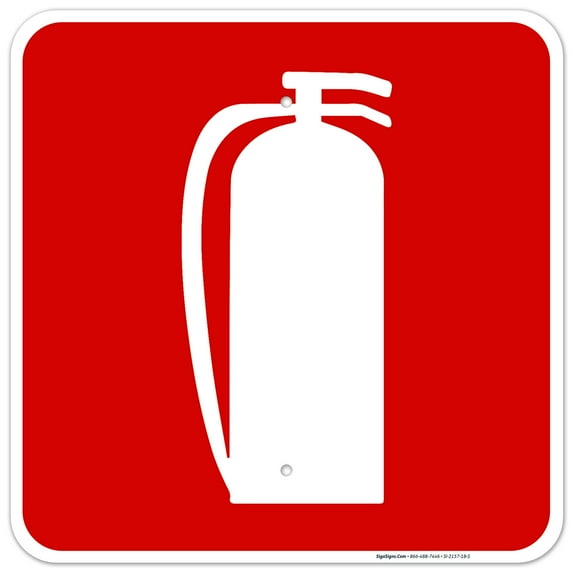 Fire Extinguisher Sign, (SI-2157) 18x18 Aluminum