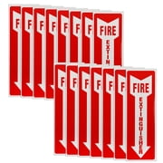 Fire Extinguisher Signs, 15 Pack 4x12 Inch Fire Extinguisher Signs for Home Business, Strong Self Adhesive Safety Sticker Sign, UV Protected, Weather, Indoor & Outdoor