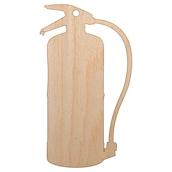 Fire Extinguisher Solid Wood Holiday Christmas Tree Ornament Unfinished DIY Pre-Drilled Craft