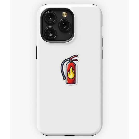 Fire Extinguisher Sticker Safety Warning Graphic A8669&nbsp;Phone Case for iPhone 11 to 17 Pro Max