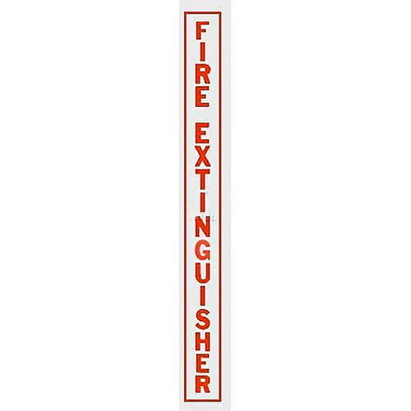 Fire Extinguisher Vertical Decal Fire Extinguisher Lettering On Clear Film Red