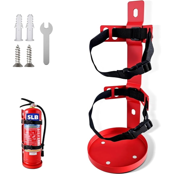 Fire Extinguisher Wall Mount Bracket, Heavy Duty Quick Release Metal Holder for 5 lb Extinguishers1 Pack