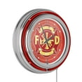 thumbnail image 1 of Fire Fighter 14 Inch Neon Wall Clock, 1 of 6
