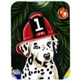 thumbnail image 1 of Fire Fighter Christmas Dalmatian Glass Large Cutting Board, 1 of 1