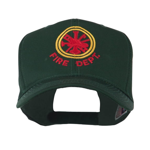 Fire Fighter Dept Symbol Embroidered Cap - Green OSFM