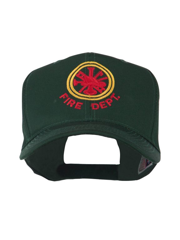 Fire Fighter Dept Symbol Embroidered Cap - Green OSFM