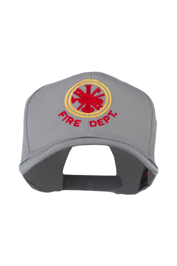 Fire Fighter Dept Symbol Embroidered Cap - Grey OSFM