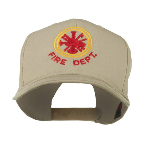 Fire Fighter Dept Symbol Embroidered Cap - Khaki OSFM