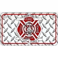 thumbnail image 1 of Fire Fighter Rescue Novelty Metal License Plate 7" x 4" Motorcycle, 1 of 1