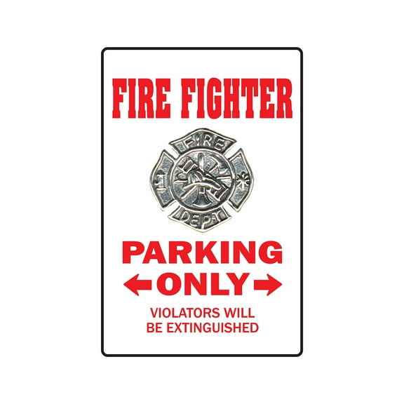 Fire Fighter novelty sticker | Indoor/Outdoor | Funny Home Décor for Garages, Living Rooms, Bedroom, Offices | SignMission Fireman Gift Emt First Responder Police Decal Wall Plaque