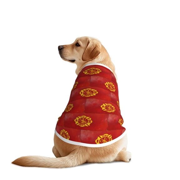 Fire Fighters Fire Department Dog T Shirts Vest for Dogs Fit - Spring, Summer, Fall Wear for Large Breed 4X-Large